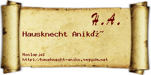Hausknecht Anikó névjegykártya